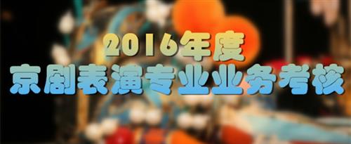 草你大黑逼国家京剧院2016年度京剧表演专业业务考...